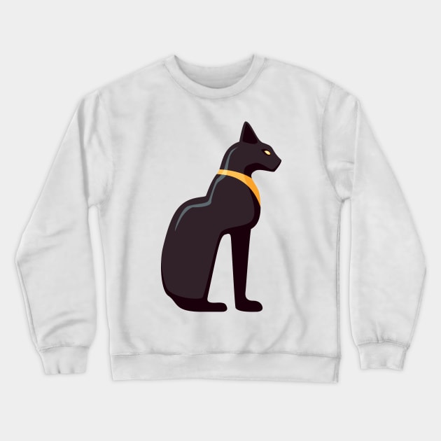 Bastet Cat Crewneck Sweatshirt by deepfuze